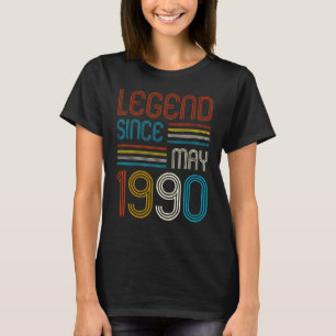 Camiseta 33° cumpleaños de leyenda desde mayo de 1990 33° n
