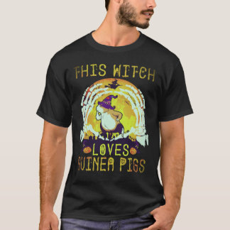 Camiseta 33 Esta Bruja Ama Conejillos de Indias Halloween