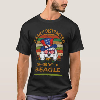 Camiseta 33 Fácilmente Distraído Por Beagle