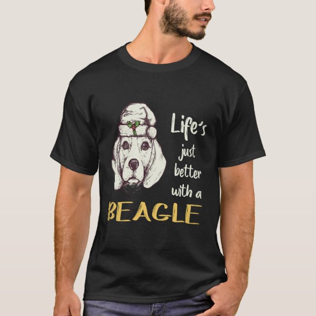 Camiseta 33 La vida es mejor con un Beagle (Anverso)