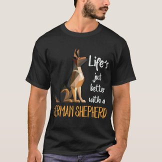 Camiseta 33 La vida es mejor con un pastor alemán