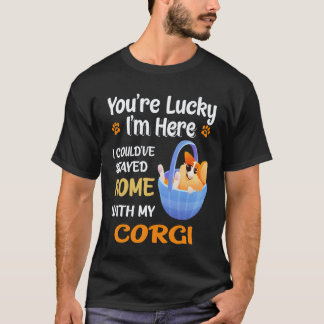 Camiseta 33 Me podría haber quedado en casa con Corgi