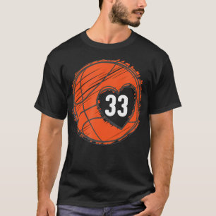 Camiseta 33 Número 33 - Bbal de bola de baloncesto