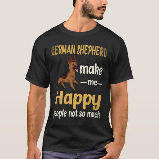 Camiseta 33 Pastor Alemán Me Hacen Feliz Personas No Tanto
