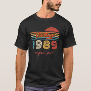 Camiseta 33 Regalos de cumpleaños Vintage 1989 Original Par