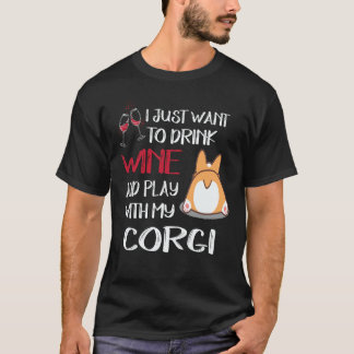 Camiseta 33 Solo quiero beber vino Corgi