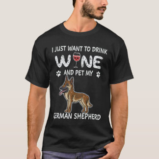 Camiseta 33 Solo quiero beber vino y acariciar a mi pastor