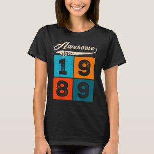 Camiseta 33 Year Old Men Women On Birthday Awesome Since 19