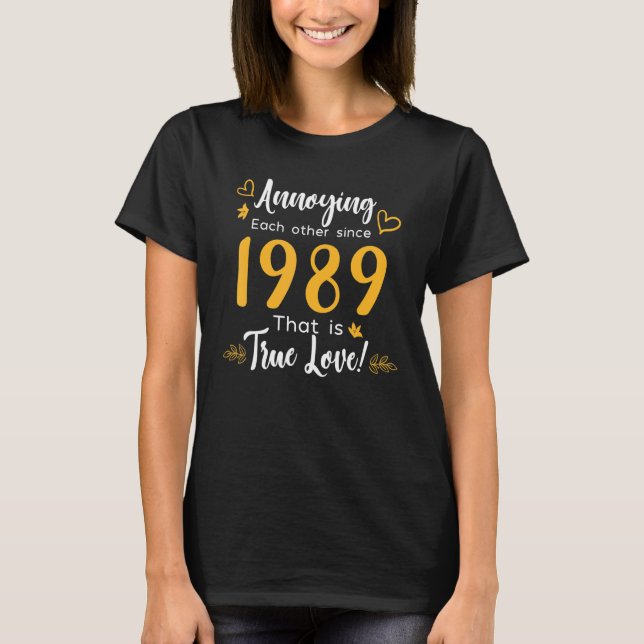Camiseta 33rd Anniversary Wedding Annoying Each Other Since (Anverso)