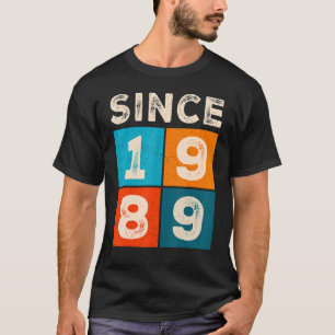 Camiseta 33th Birthday Awesome Since 1989