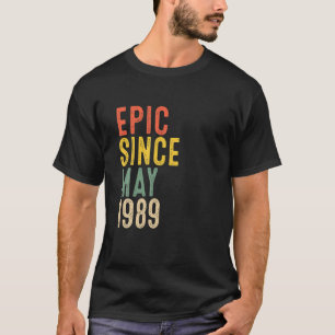 Camiseta 33Th Birthday Gifts Epic Since May 1989 33 Year Ol