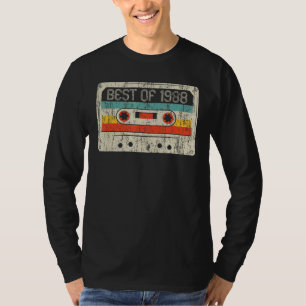 Camiseta 34º Cumpleaños Mejor De Cinta Cassette 1988 34 Año