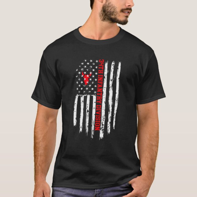 Camiseta 34.ª División De Infantería Bandera Americana (Anverso)