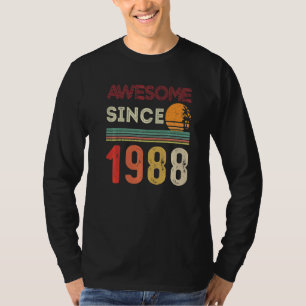 Camiseta 34.ª Vintage De Cumpleaños 1988 Nacida En 1988 Awe