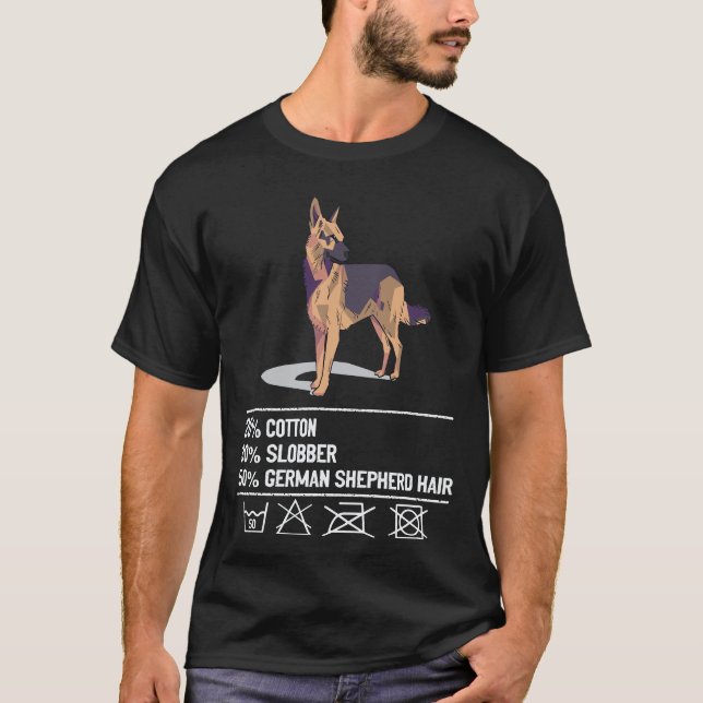 Camiseta 34 Algodón Baba Alemán pastor alemán pelo pastor a (Anverso)