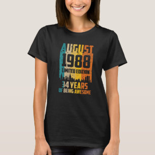 Camiseta 34 Años Aterradores Desde Agosto De 1988 V