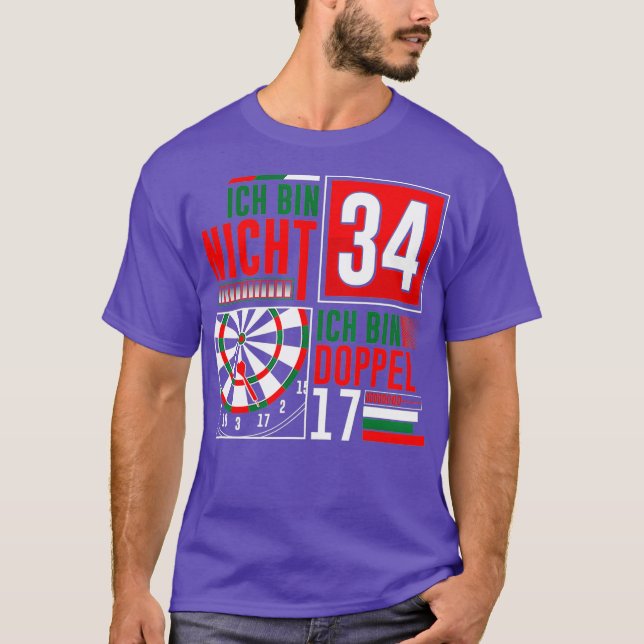 Camiseta 34 Años Dardos Divertidos Diciendo Dardos (Anverso)