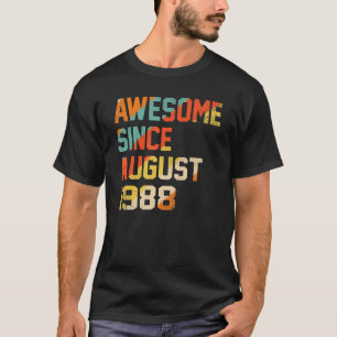 Camiseta 34 años de antigüedad divertida e impresionante de