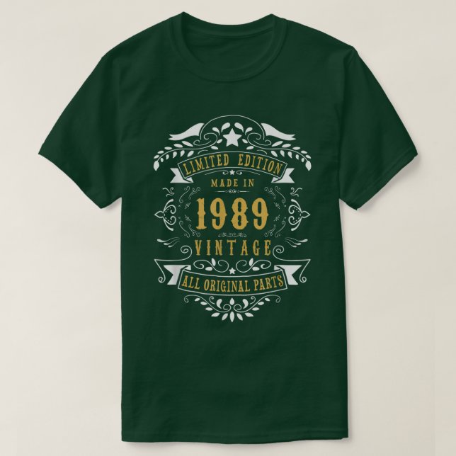 Camiseta 34 años de edad 34 años de edad nacidos en 1989 Ho (Diseño del anverso)