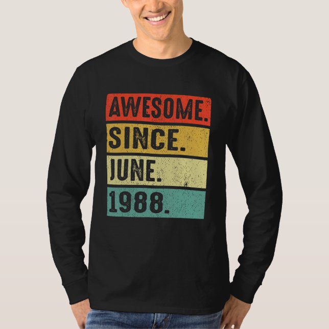 Camiseta 34 años de edad increíble desde junio de 1988 34º  (Anverso)