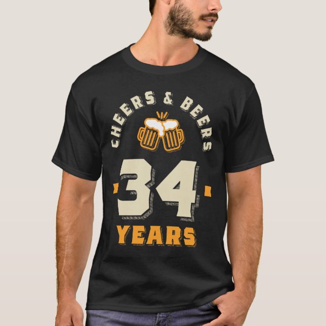 Camiseta 34 años de vigilia y cerveza a 34 años (Anverso)