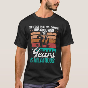 Camiseta 34 años luciendo este buen humor