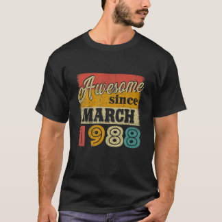 Camiseta 34 Años Sorprendente Desde Marzo De 1988 Regalos 3