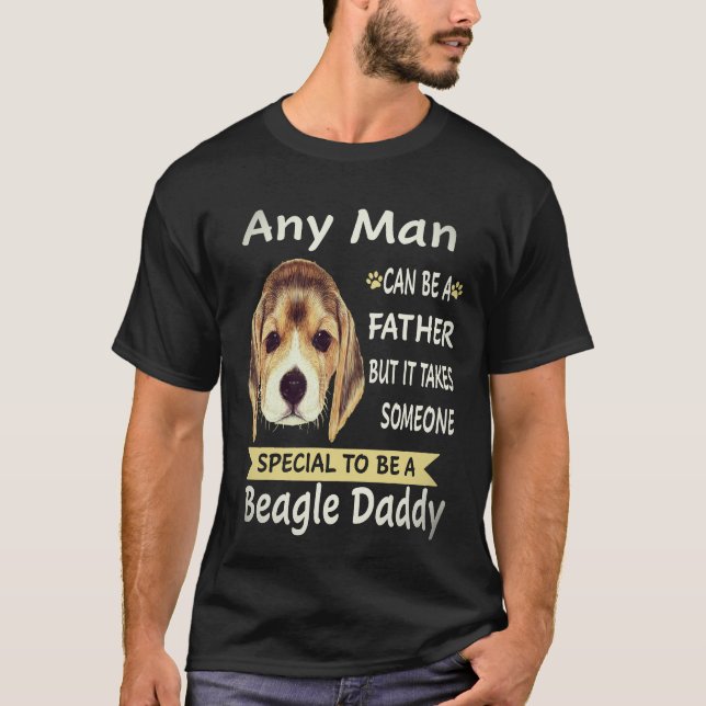 Camiseta 34 Cualquier hombre - Beagle Daddy Beagle (Anverso)