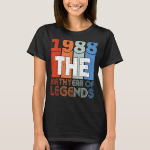 Camiseta 34 Nacimiento De Mujeres Hombres Año De Leyenda 34
