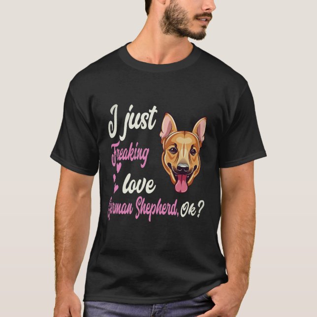 Camiseta 34 Simplemente Me Encanta Pastor Alemán OK Pastor  (Anverso)
