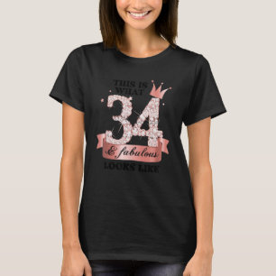 Camiseta 34 Y Fabuloso Grupo Rosa Y Fiesta Blanco Canso