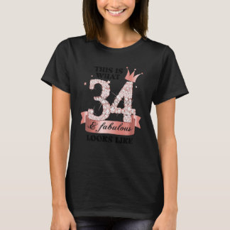 Camiseta 34 Y Fabuloso Grupo Rosa Y Fiesta Blanco Canso