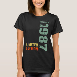 Camiseta 35º cumpleaños 35 años diciembre de 1987