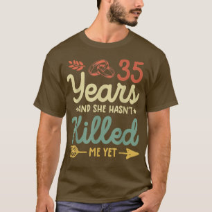 Camiseta 35.º aniversario boda parejas que coinciden 35