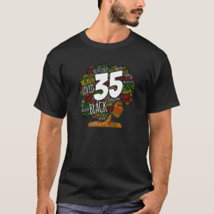 Camiseta 35.º cumpleaños de afroamericana mujer afroamerica