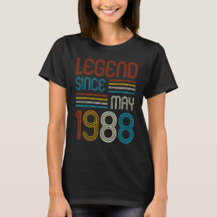 Camiseta 35.º cumpleaños de la leyenda desde mayo de 1988