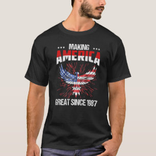Camiseta 35.º cumpleaños haciendo grande a Estados Unidos d