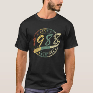 Camiseta 35.º Cumpleaños Mejor Vintage 1988 Hombre O Mujer