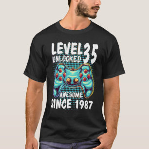 Camiseta 35.º jugador de cumpleaños nivel 35 desbloqueado i