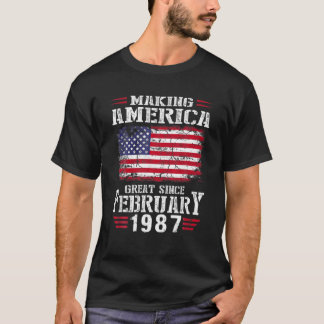 Camiseta 35.º Regalo De Cumpleaños Que Hace A Estados Unido