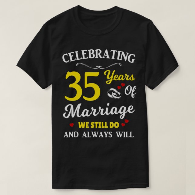 Camiseta 35° Aniversario Boda (Diseño del anverso)