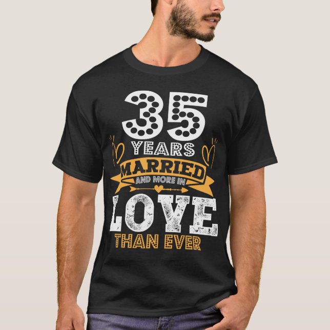 Camiseta 35° aniversario Boda 35 años de matrimonio (Anverso)