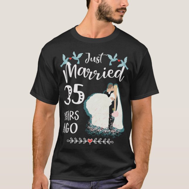 Camiseta 35° Aniversario del Boda - Acabo de Casarse 35 año (Anverso)
