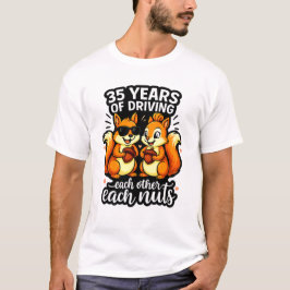 Camiseta 35 Años De Conducir El Aniversario De Las Nueces