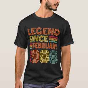 Camiseta 35 años de edad increíble desde febrero de 1988 35