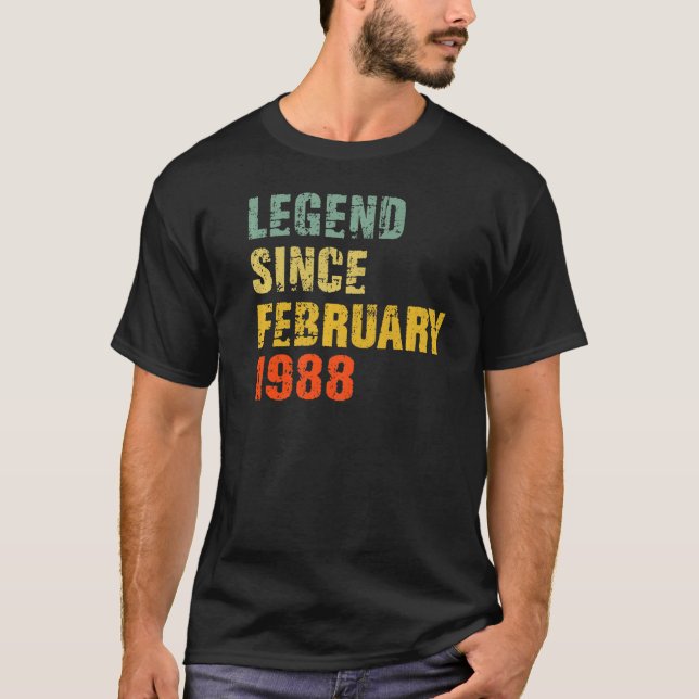 Camiseta 35 años de edad Leyenda de cumpleaños 35 desde el  (Anverso)