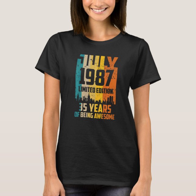Camiseta 35 años de festividad desde julio de 1987 Vin (Anverso)