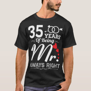 Camiseta 35 Años De Ser El Sr. Esposo 35 Aniversario