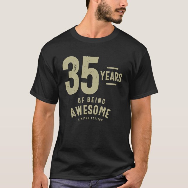 Camiseta 35 Años De Ser Impresionante Cumpleaños 35 (Anverso)