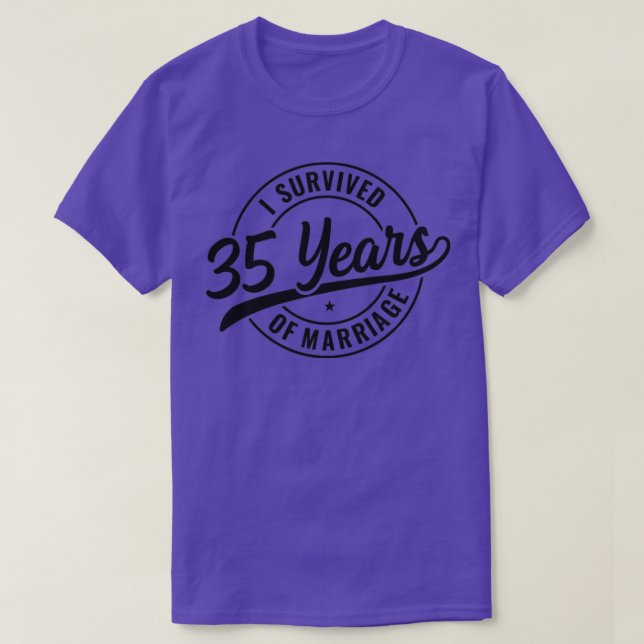 Camiseta 35 años Matrimonio gracioso 35 años de Boda (Diseño del anverso)